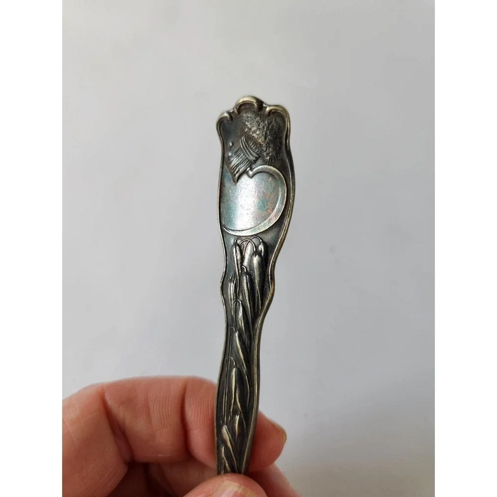 3 VTG MOTHERS SILVERPLATED SPOONS Flatware Wheat Harvest Thanksgiving Sickle